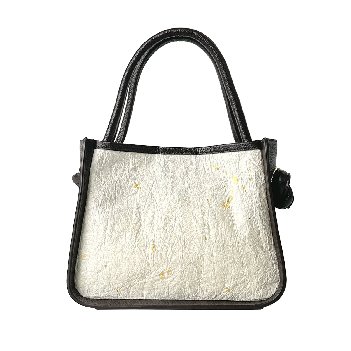 Kokoro - 心 - (Knot Handle Bag / 金箔漉き込み和紙 )