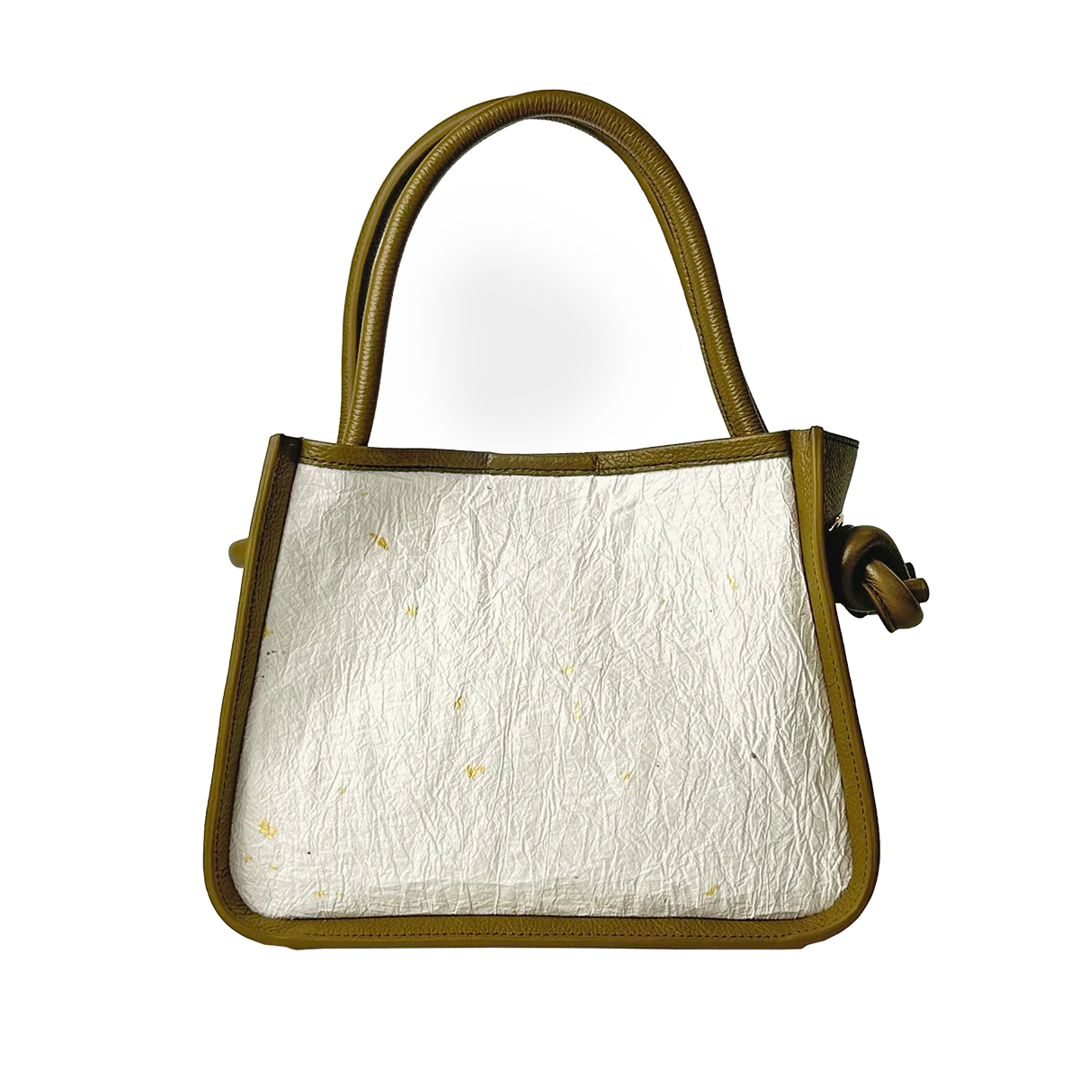 Kokoro - 心 - (Knot Handle Bag / 金箔漉き込み和紙 )