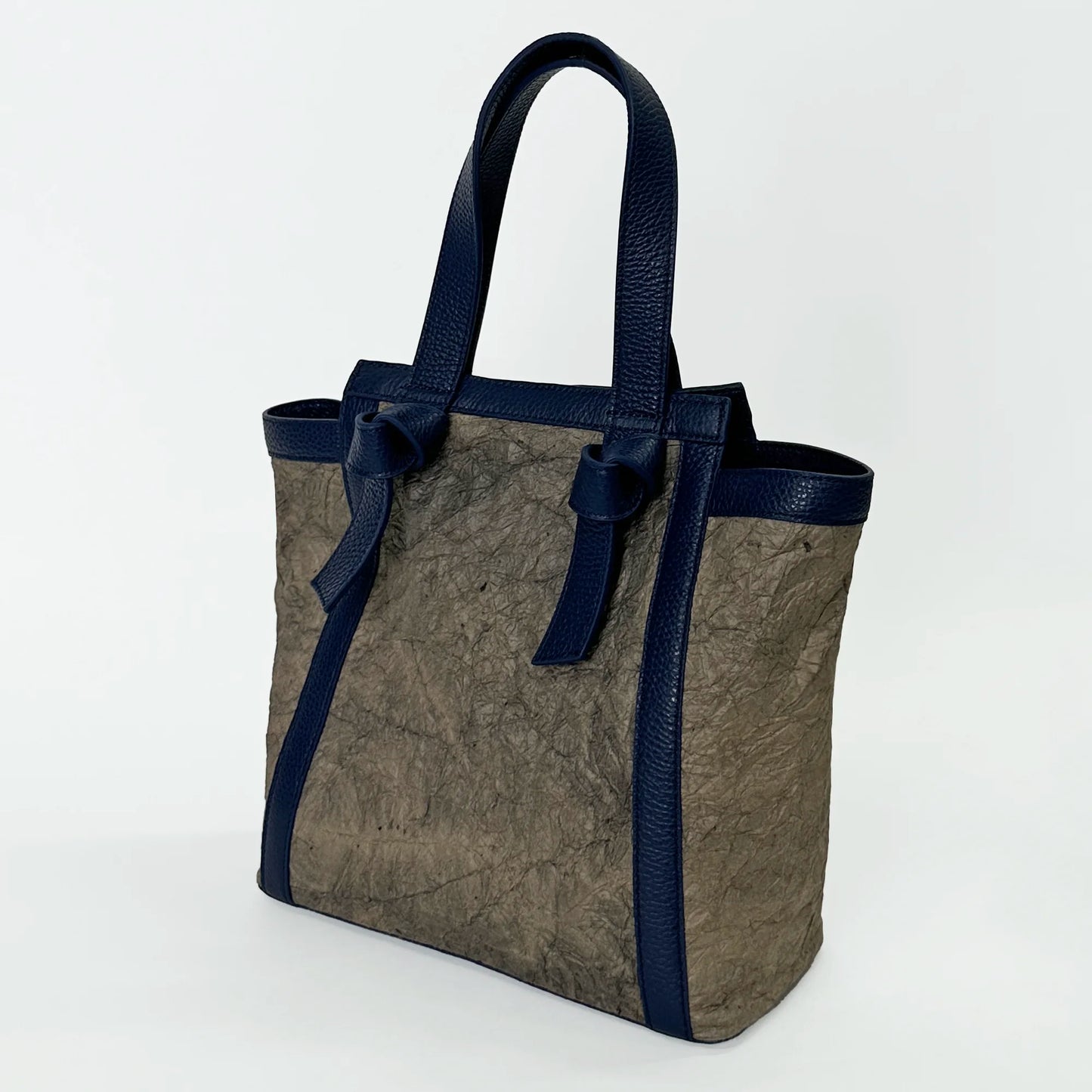 Yoi - 宵 - (Leather Knot Bag / 柿渋染め和紙)
