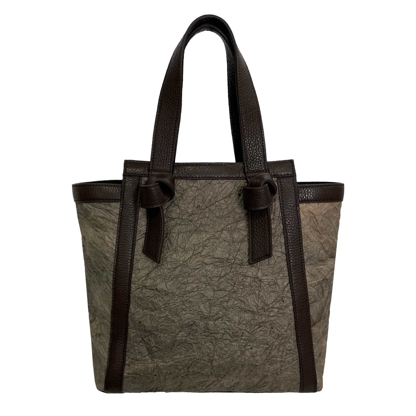 Yoi - 宵 - (Leather Knot Bag / 柿渋染め和紙)