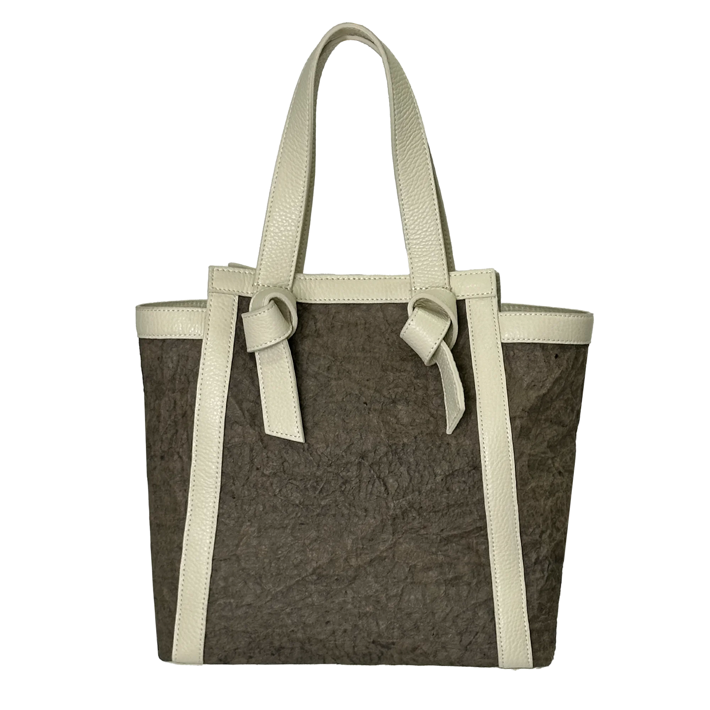 Yoi - 宵 - (Leather Knot Bag / 柿渋染め和紙)