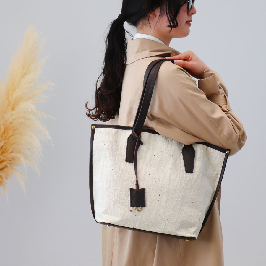 Rin - 凛 -( Leather Trimming Tote Bag )