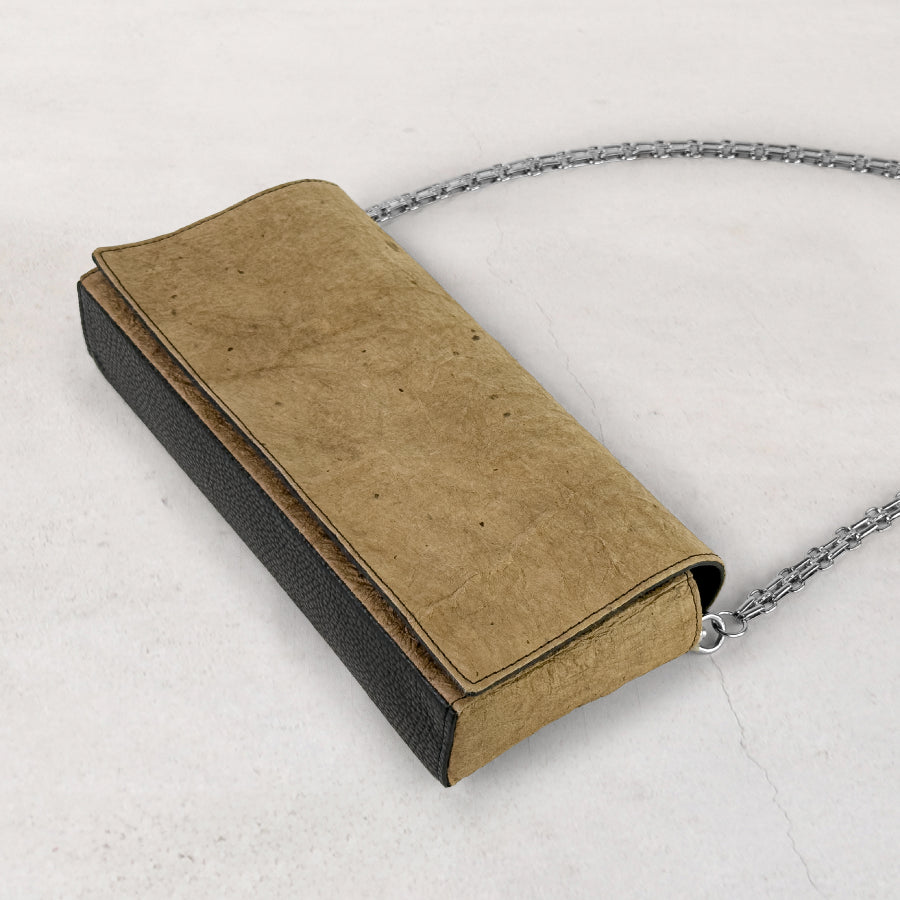 Miyabi - 雅 - (Clutch & Shoulder 2way Bag / 柿渋染め和紙 )
