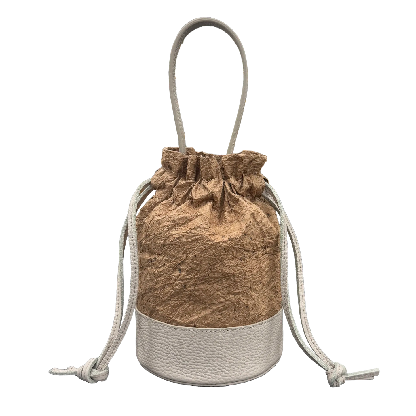 Kanade - 奏 - (Mini Drawstring Bucket Bag / 柿渋染め和紙)
