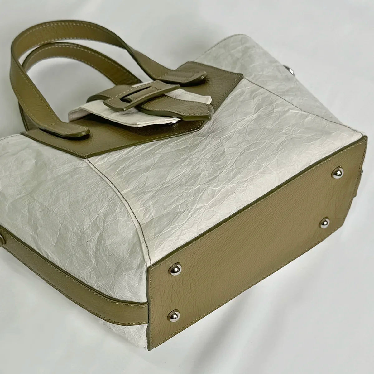 Belt bag Japanese Washi paper with cowhide leather