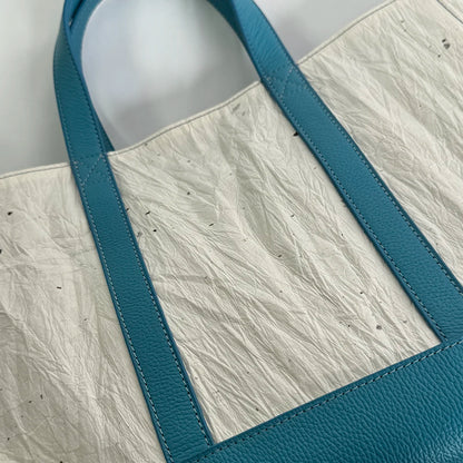 Tote bag Japanese Washi paper with cowhide leather