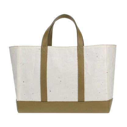 Tote bag Japanese Washi paper with cowhide leather