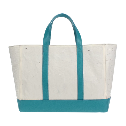 Tote bag Japanese Washi paper with cowhide leather