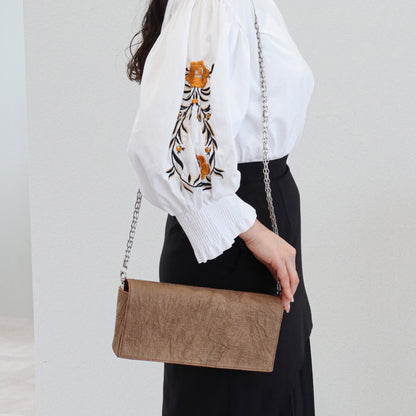Miyabi － 雅 － （Clutch & Shoulder 2way Bag / 柿渋染め和紙 )