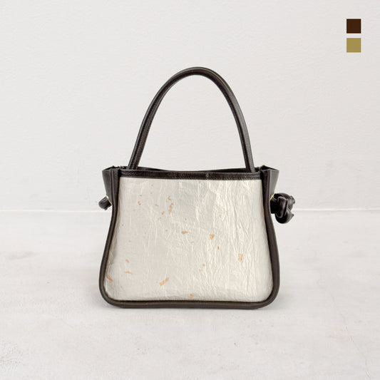 Kokoro － 心 －（ Knot Handle Bag / Papier washi à la feuille d'or ）