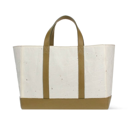 Tote bag Japanese Washi paper with cowhide leather