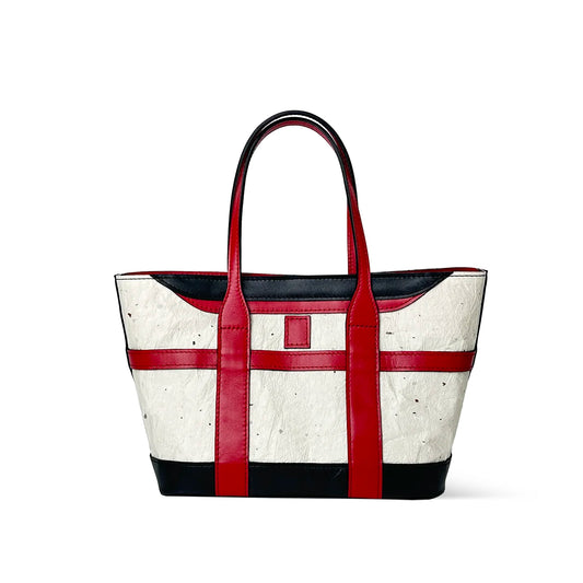 Torii design mini tote bag with Japanese Washi paper and Italian cowhide leather