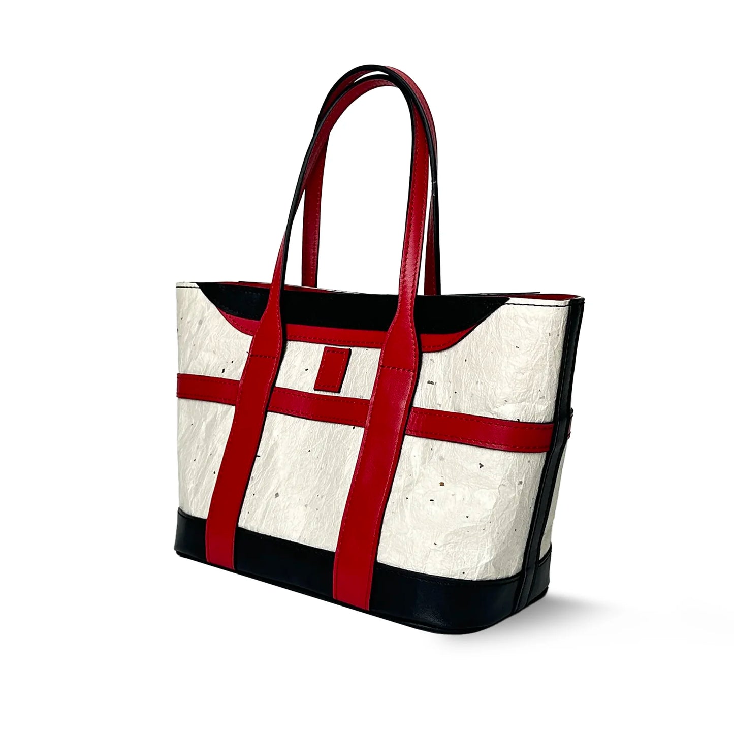 Torii design mini tote bag with Japanese Washi paper and Italian cowhide leather